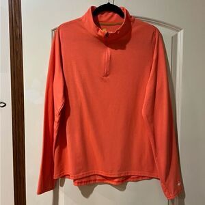 CARHARTT FORCE 1/4 Zip Pullover Long Sleeve Orange Shirt  Women’s Size XL